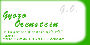 gyozo orenstein business card